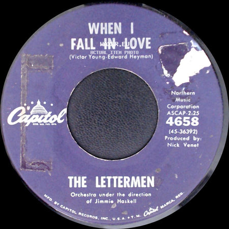 The Lettermen - When I Fall In Love / Smile side A