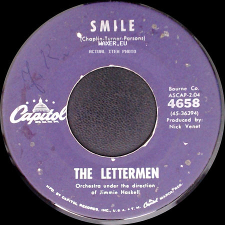 The Lettermen - When I Fall In Love / Smile side B