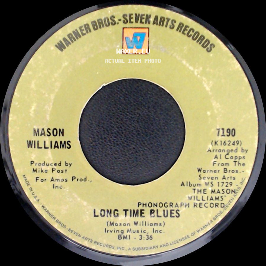 Mason Williams - Classical Gas / Long Time Blues side B
