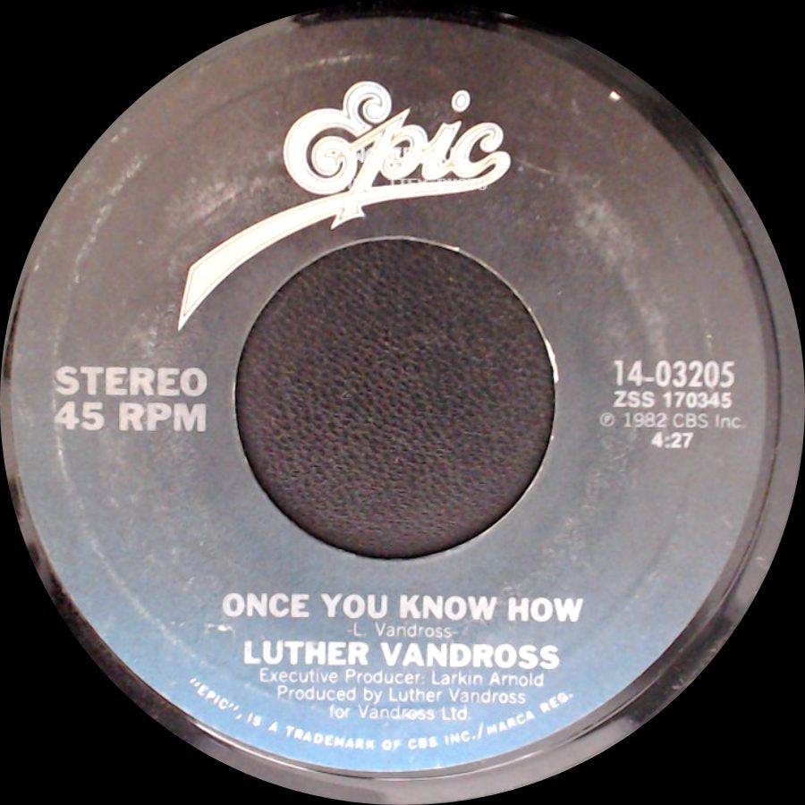 Luther Vandross - Once You Know How / Bad Boy / Having A Party side A