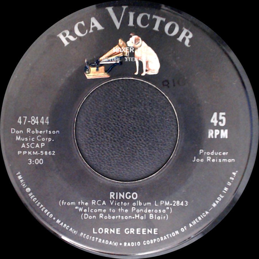 Lorne Greene - Bonanza / Ringo side B