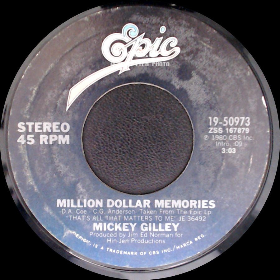 Mickey Gilley - A Headache Tomorrow (Or A Heartache Tonight) / Million Dollar Memories side B