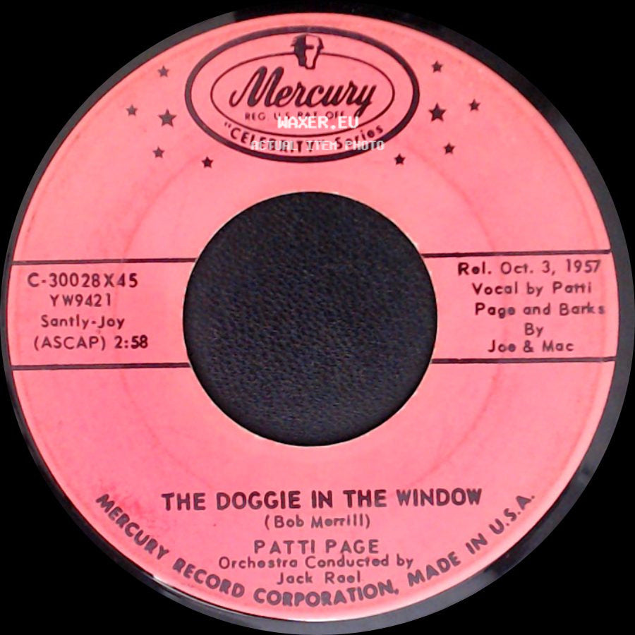 Patti Page - Cross Over The Bridge / The Doggie In The Window side B