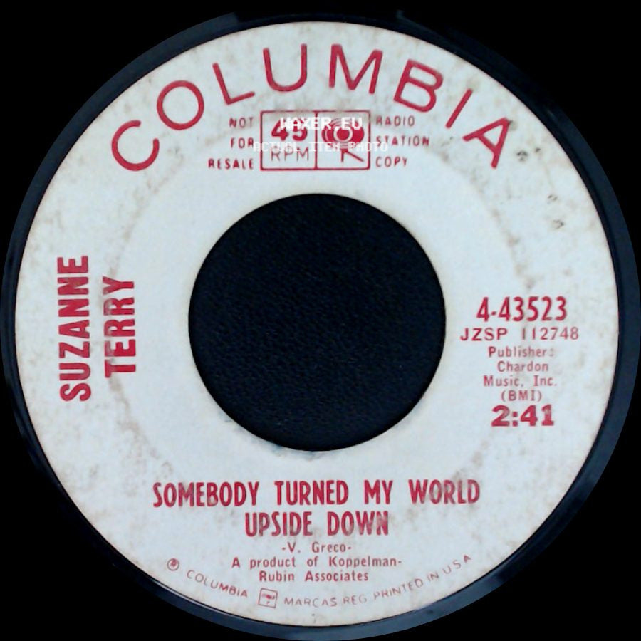 Suzanne Terry - Somebody Turned My World Upside Down / Scratch A King And Find A Fool side A
