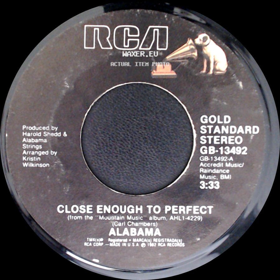 Alabama - Take Me Down / Close Enough To Perfect side B