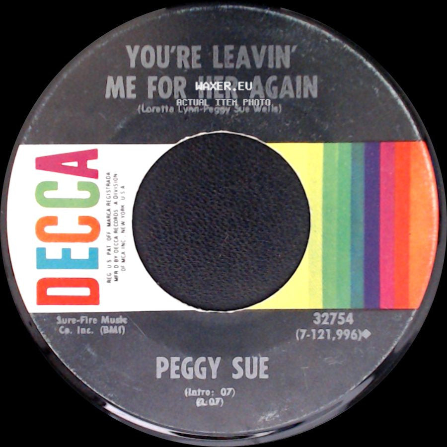 Apron Strings - Peggy Sue / You're Leavin' Me For Her Again side B