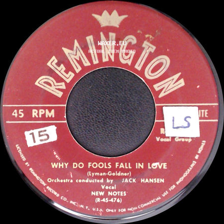 Mattie Marshall / New Notes - A Tear Fell / Why Do Fools Fall In Love side B