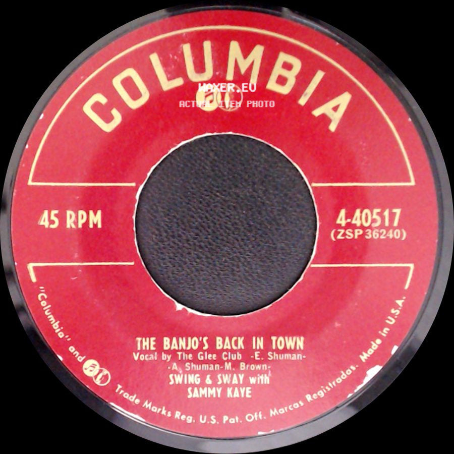 Sammy Kaye - Joe Joe Joe / The Banjo's Back In Town side B