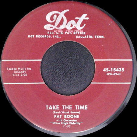 Pat Boone - Take The Time / Gee Whittakers! side A