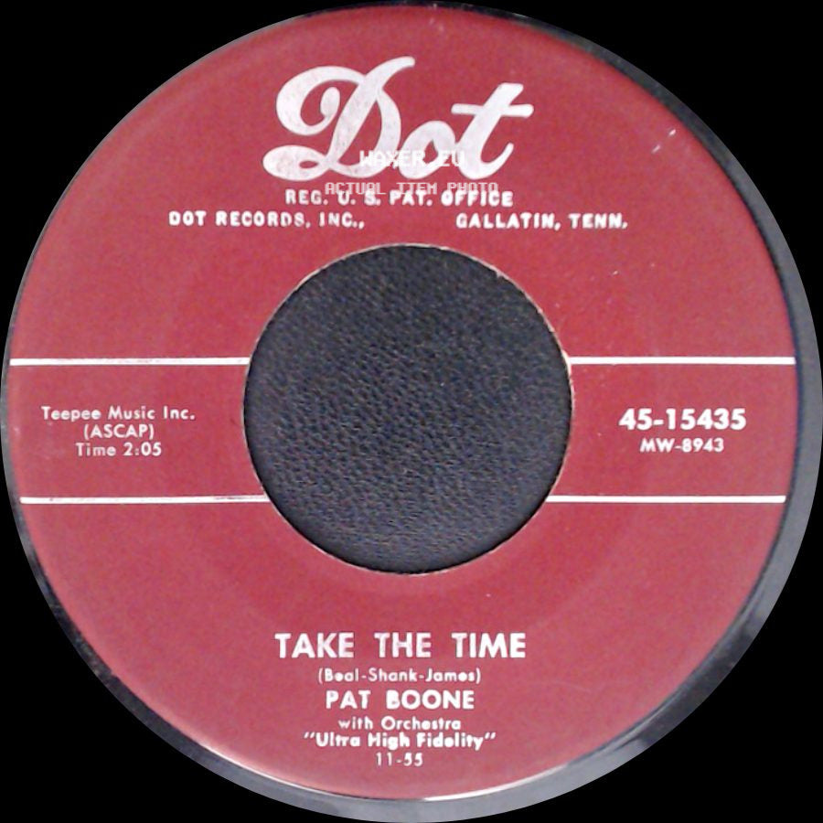 Pat Boone - Take The Time / Gee Whittakers! side A