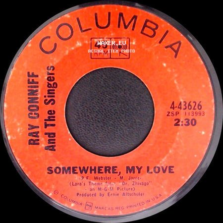 Ray Conniff And The Singers / Ray Conniff His Orchestra And Chorus - Somewhere, My Love / Midsummer In Sweden side A