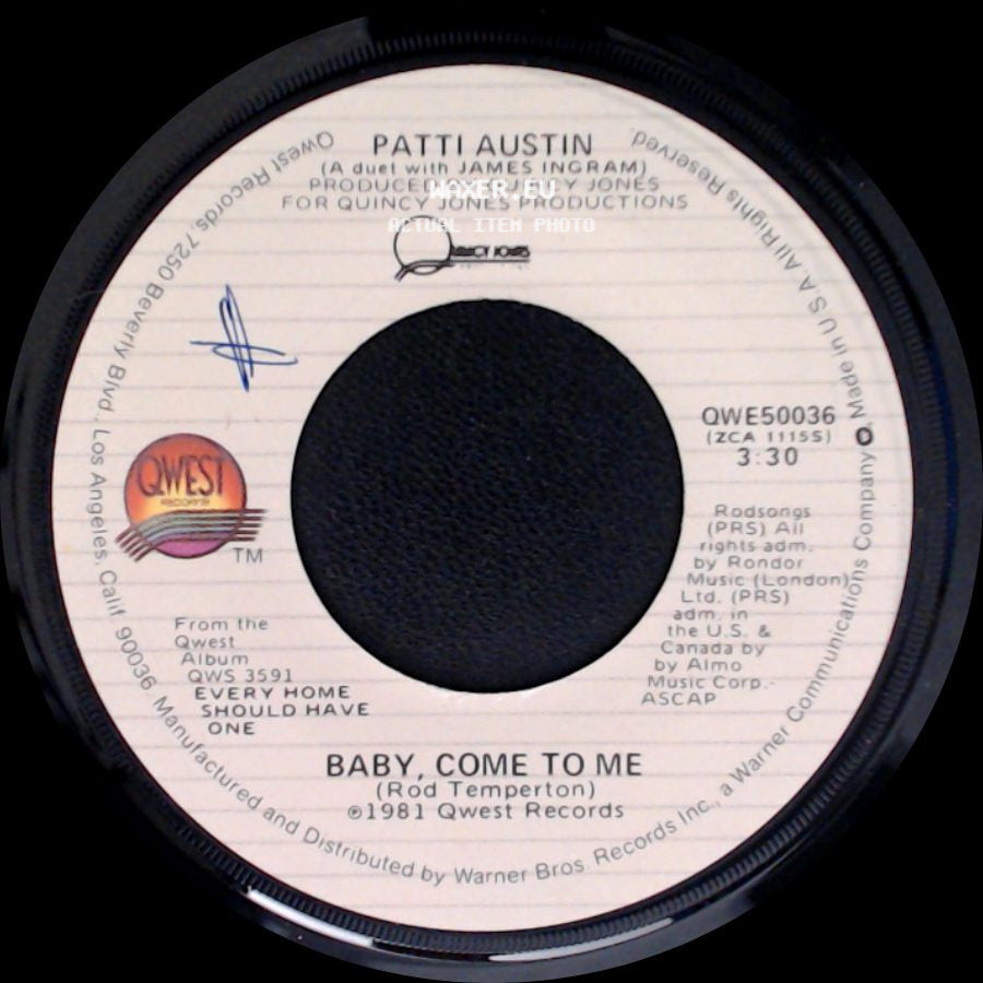Patti Austin - Baby, Come To Me / Solero side A