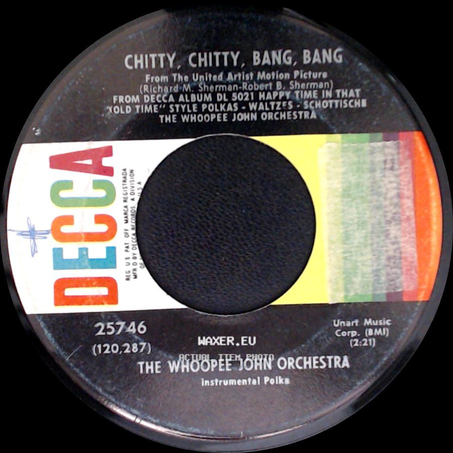 The Whoopee John Orchestra - Chitty Chitty, Bang, Bang / Lara's Theme From "Doctor Zhivago" side A