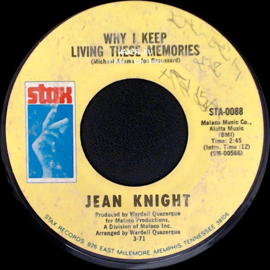 Jean Knight - Mr. Big Stuff / Why I Keep Living These Memories side B
