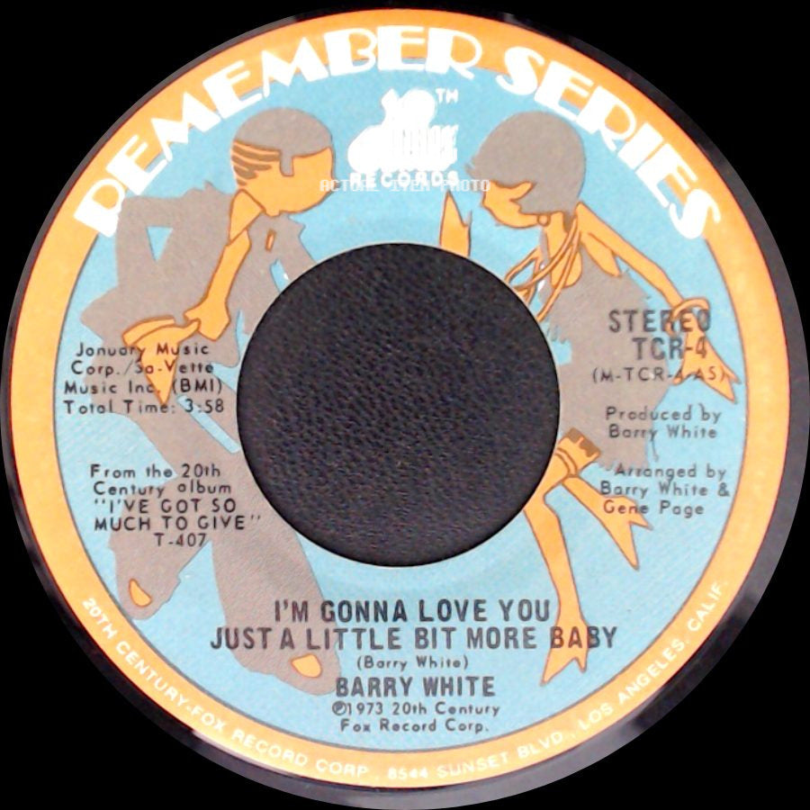 Barry White - I'm Gonna Love You Just A Little Bit More Baby / I've Got So Much To Give side A