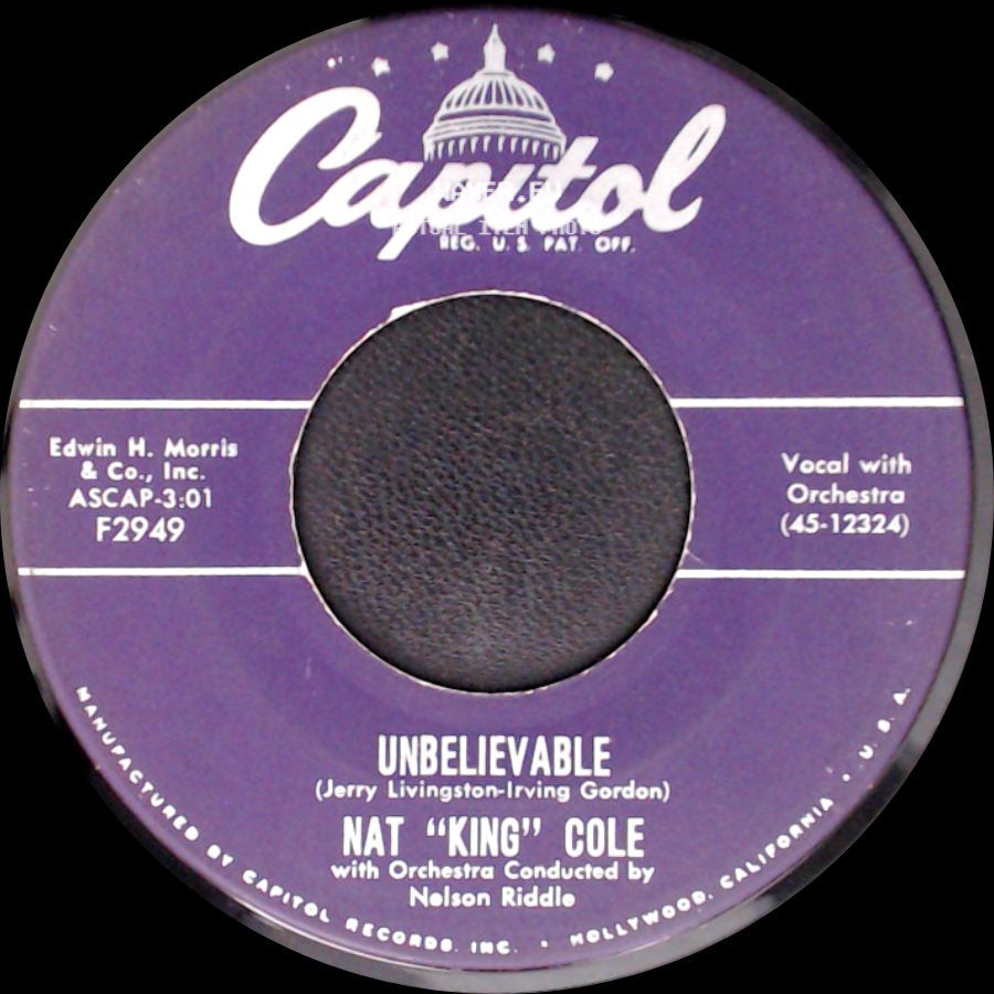 Nat "King" Cole - Hajji Baba (Persian Lament) / Unbelievable side B