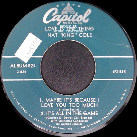 Nat "King" Cole - Love Is The Thing / Love Is The Thing side B