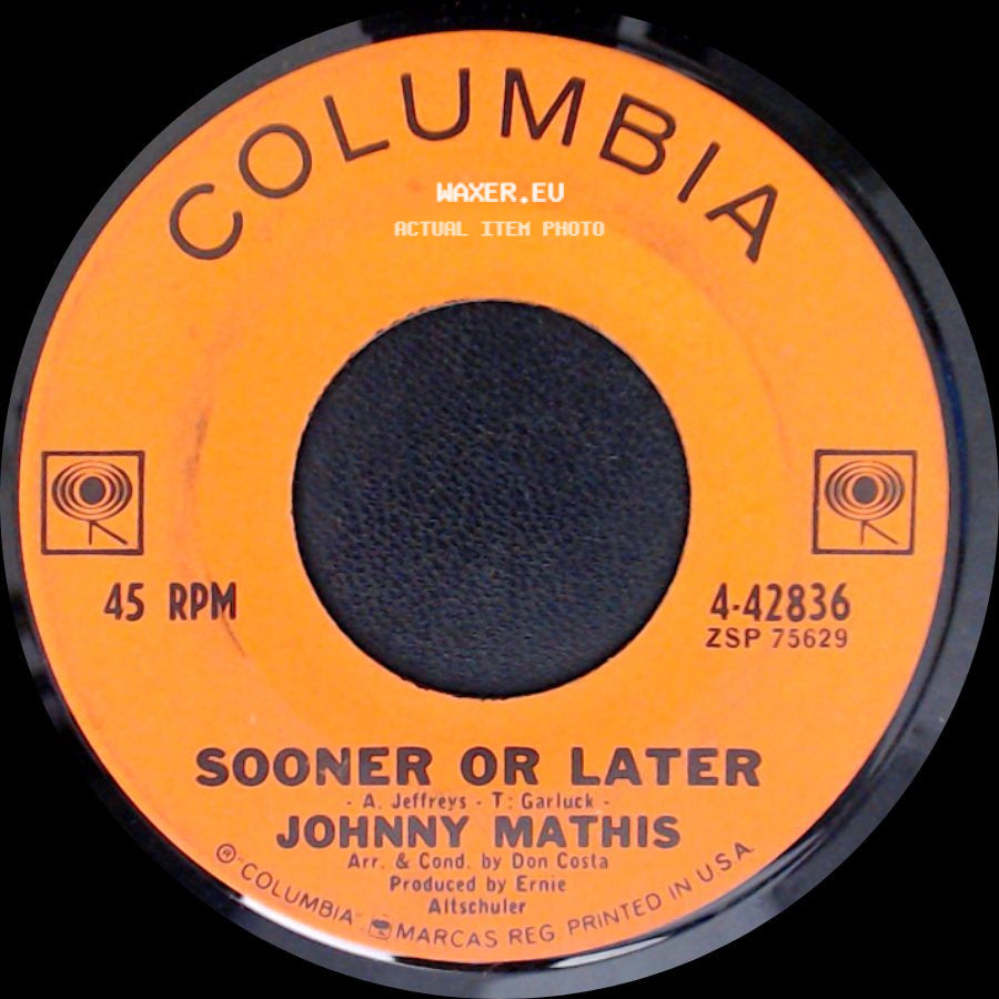 Johnny Mathis - Sooner Or Later / In Wisconsin side A