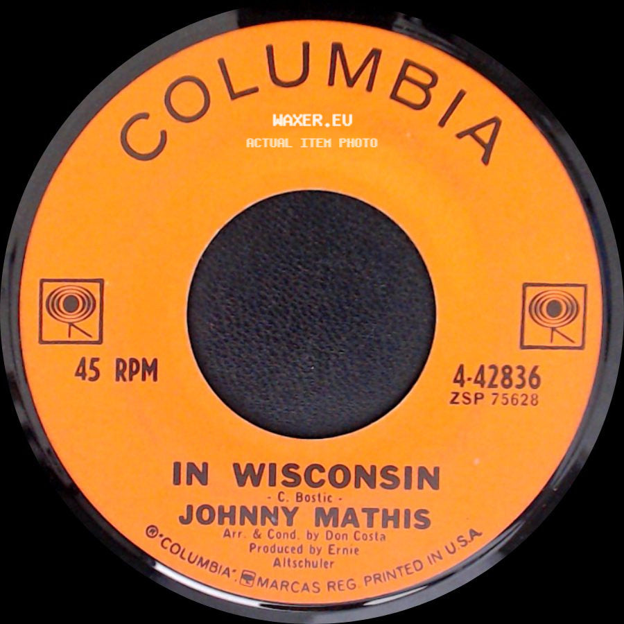 Johnny Mathis - Sooner Or Later / In Wisconsin side B