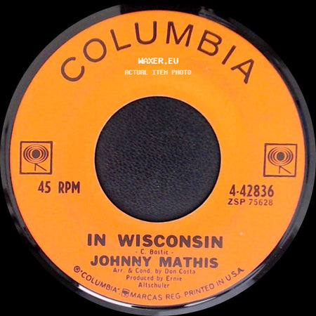 Johnny Mathis - Sooner Or Later / In Wisconsin side B