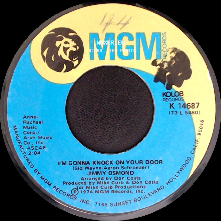 Jimmy Osmond - Give Me A Good Old Mammy Song / I'm Gonna Knock On Your Door side B