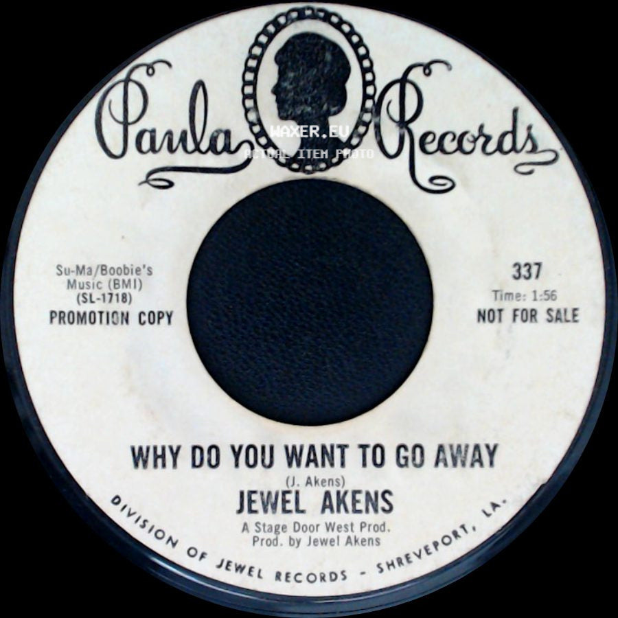 Jewel Akens - Blue Eyed Soul Brother / Why Do You Want To Go Away side B
