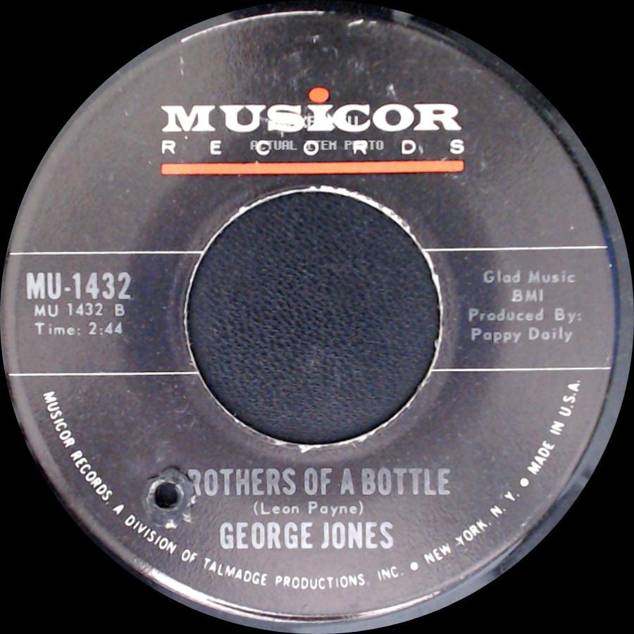 George Jones - Brothers Of A Bottle / Sometimes You Just Can't Win side A