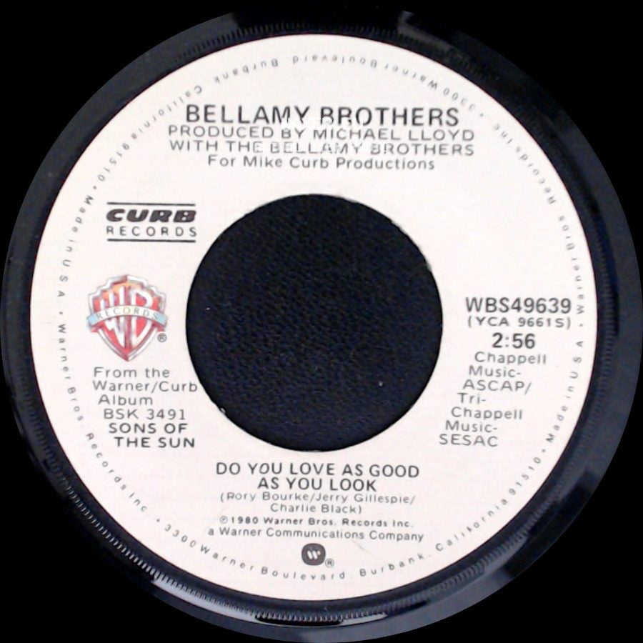 Bellamy Brothers - Givin' Into Love Again / Do You Love As Good As You Look side B