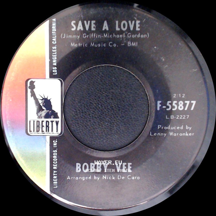 Bobby Vee And The Strangers / Bobby Vee - Look At Me Girl / Save A Love side B