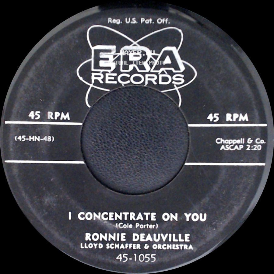 Ronnie Deauville - I Concentrate On You / As Children Do side A