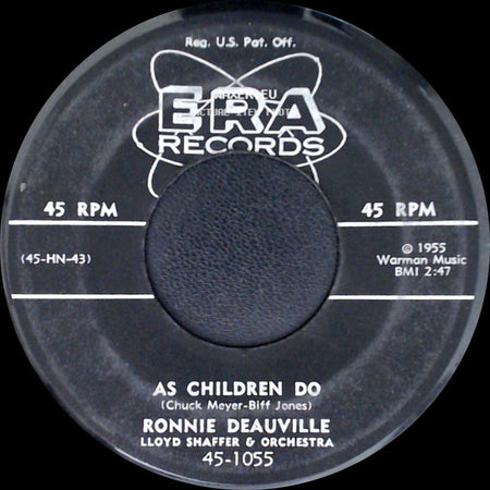 Ronnie Deauville - I Concentrate On You / As Children Do side B
