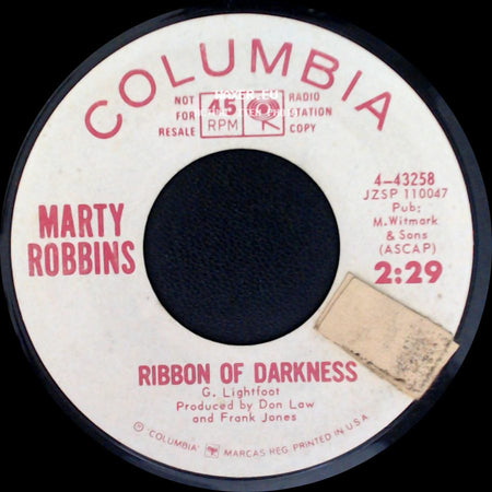 Marty Robbins - Ribbon Of Darkness / Little Robin side A