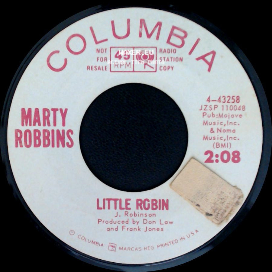 Marty Robbins - Ribbon Of Darkness / Little Robin side B