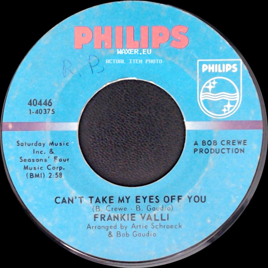 Frankie Valli - Can't Take My Eyes Off You / The Trouble With Me side A