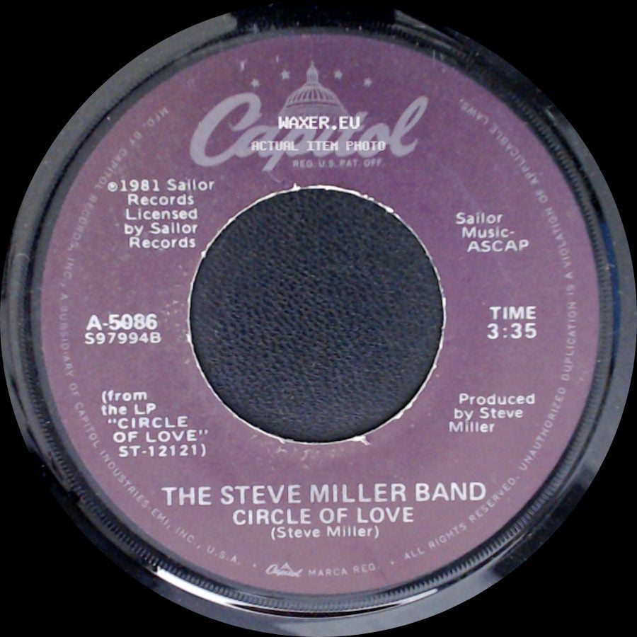 The Steve Miller Band - Circle Of Love (Instrumental Version) / Circle Of Love side B