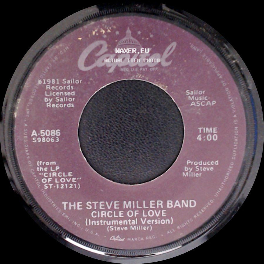 The Steve Miller Band - Circle Of Love / Circle Of Love (Instrumental Version) side B