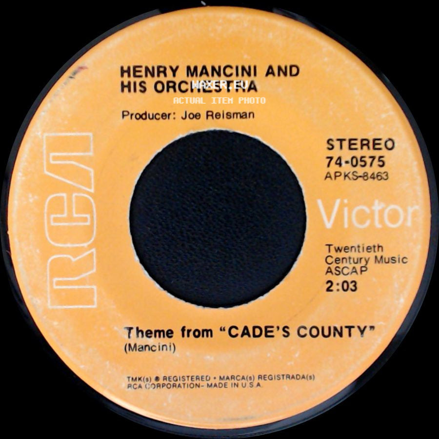 Henry Mancini And His Orchestra - Theme From "Cade's County" / Mystery Movie Theme side A