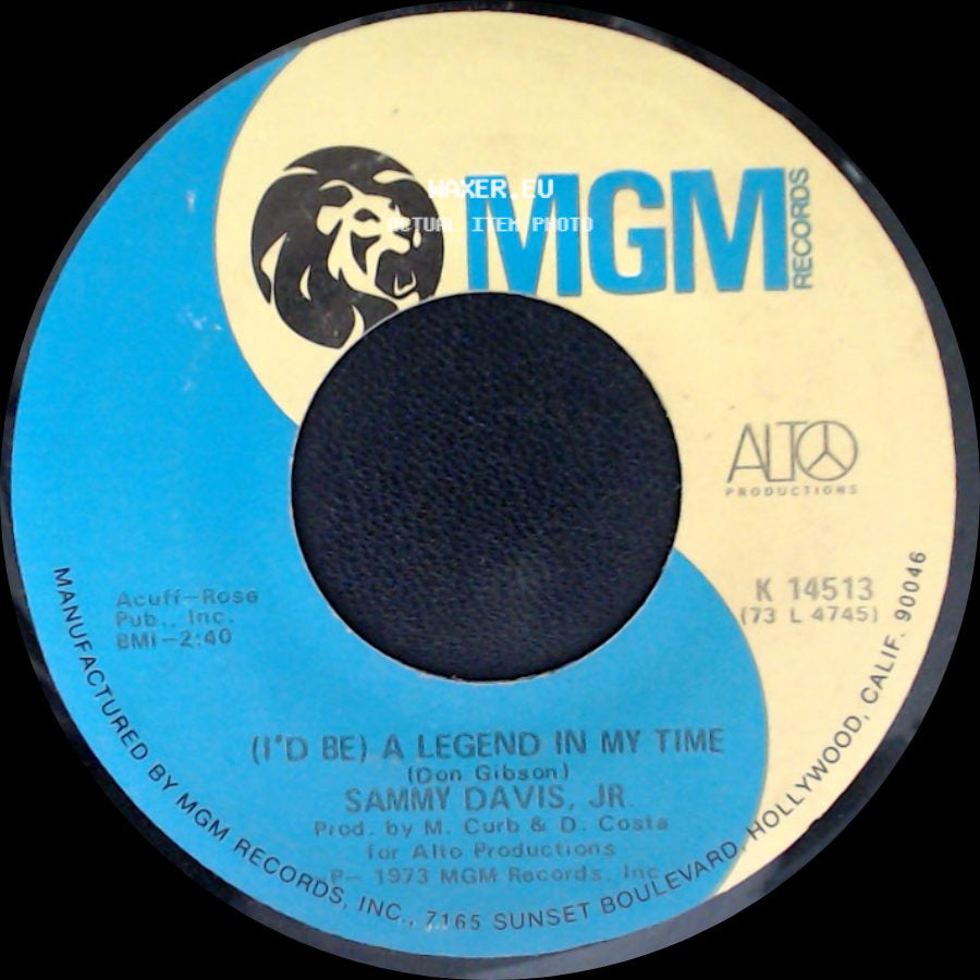 Sammy Davis, Jr. - (I'd Be) A Legend In My Time / I'm Not Anyone side A