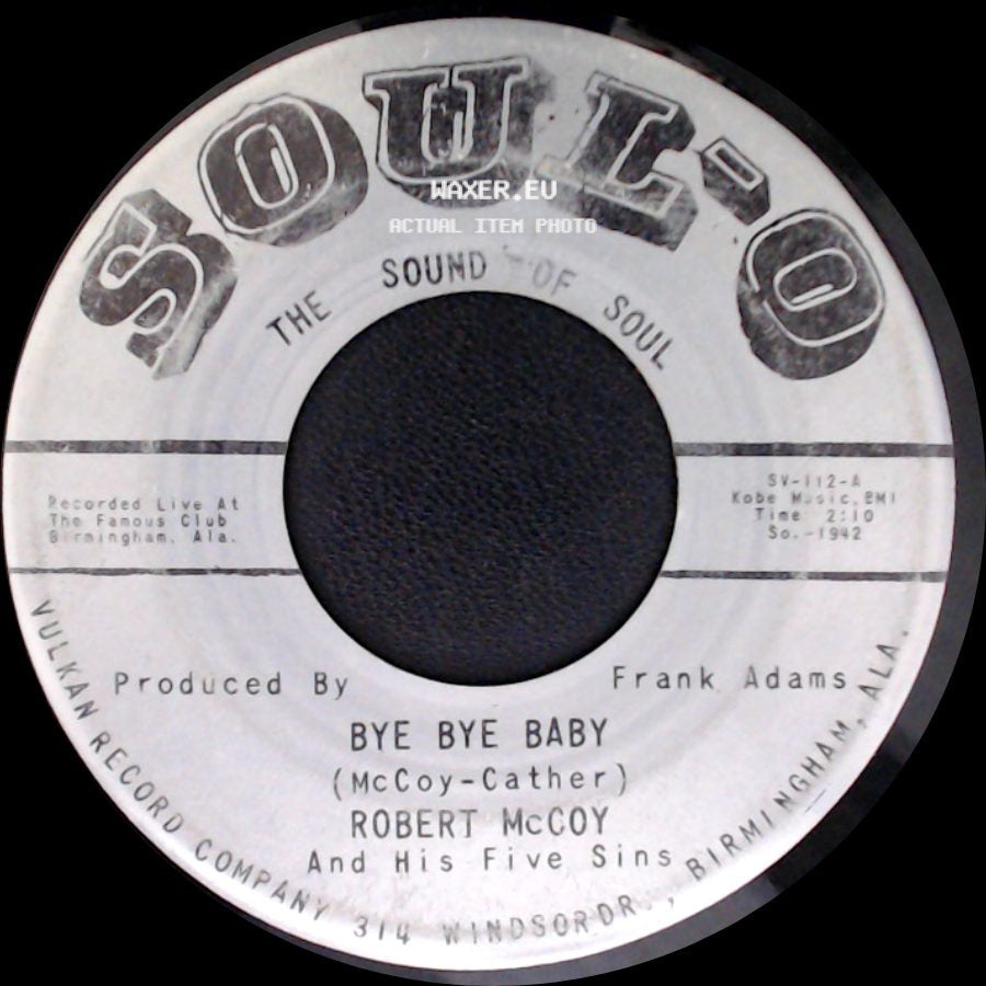 Robert Mccoy And His Five Sins - Louise / Bye Bye Baby side B