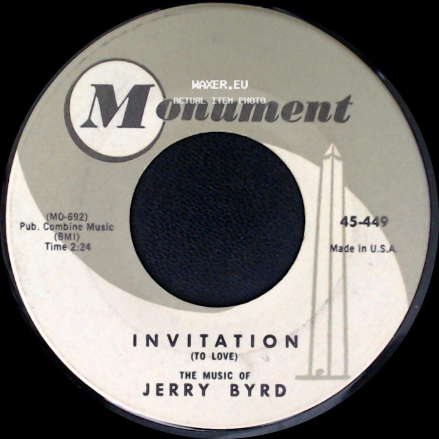 Jerry Byrd / Larry Barringer - Invitation (To Love) / Memories Of Maria side A