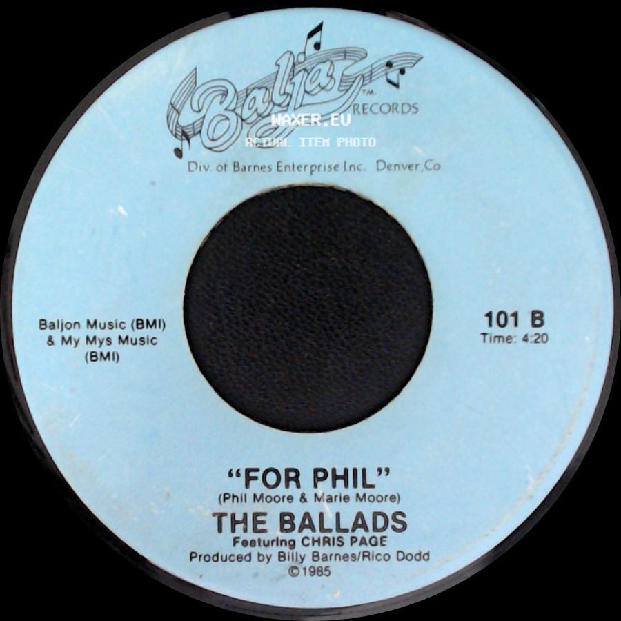 The Ballads - For Phil / Angel Baby side A