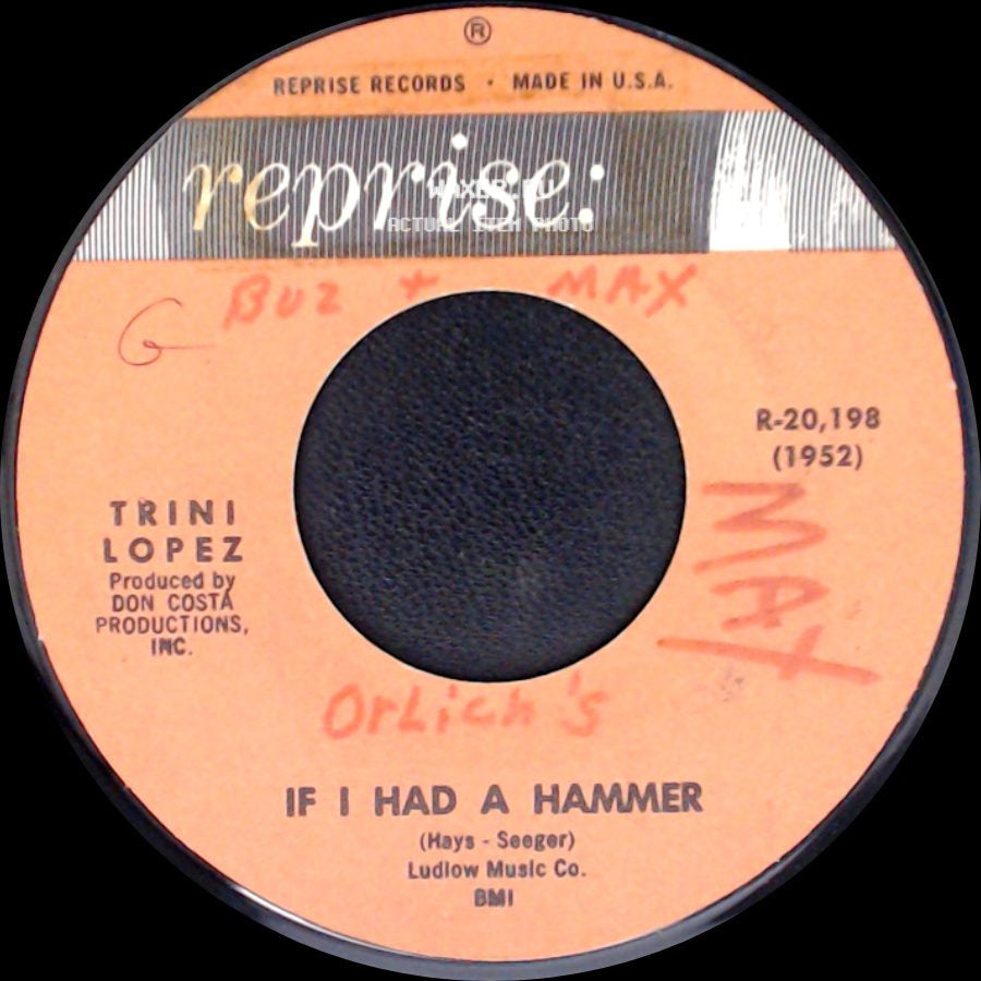 Trini Lopez - Unchain My Heart / If I Had A Hammer side B