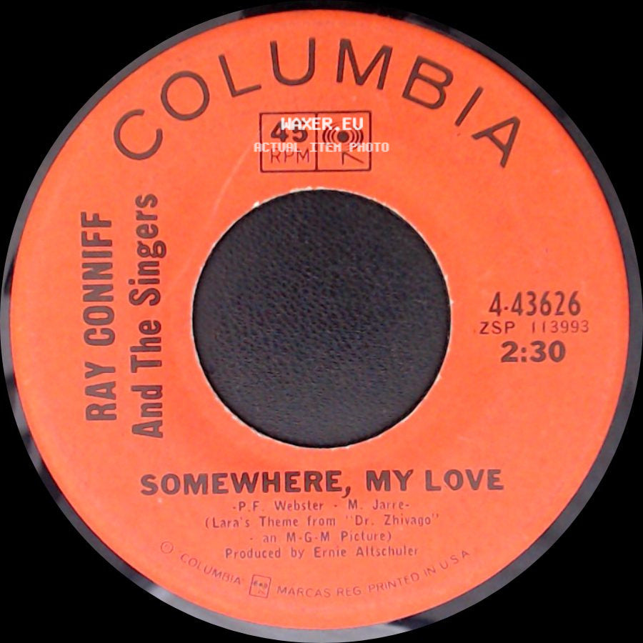 Ray Conniff And The Singers / Ray Conniff His Orchestra And Chorus - Somewhere, My Love / Midsummer In Sweden side A