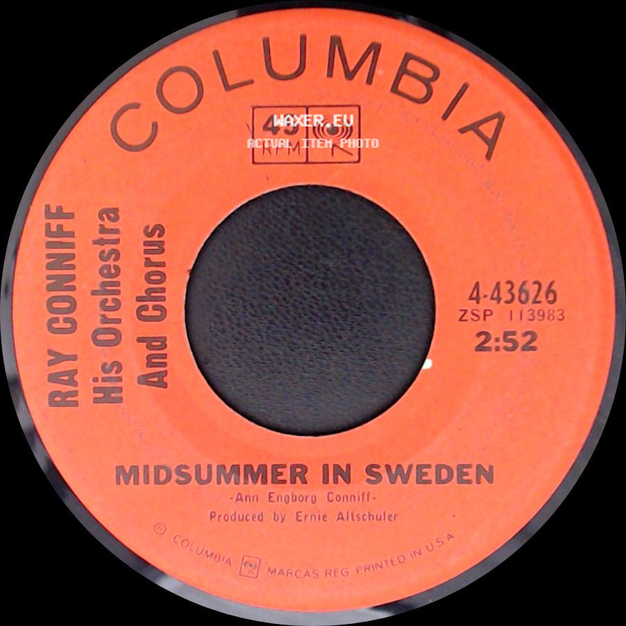 Ray Conniff And The Singers / Ray Conniff His Orchestra And Chorus - Somewhere, My Love / Midsummer In Sweden side B