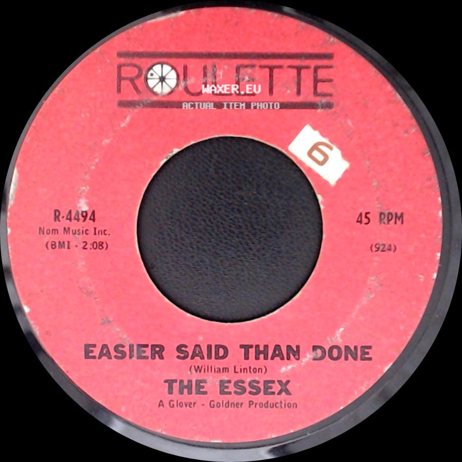 The Essex - Are You Going My Way / Easier Said Than Done side B