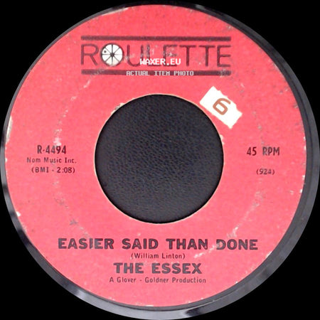 The Essex - Are You Going My Way / Easier Said Than Done side B