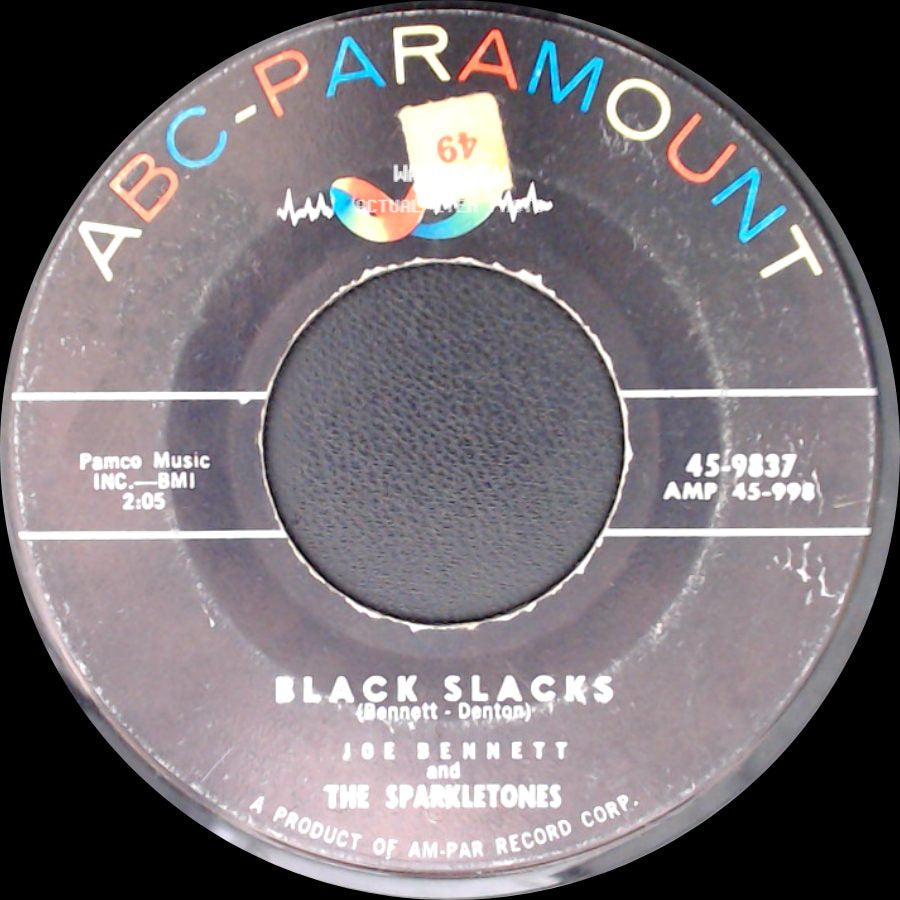 Joe Bennett And The Sparkletones - Black Slacks / Boppin' Rock Boogie side A