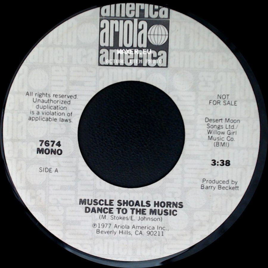 Muscle Shoals Horns - Dance To The Music / Dance To The Music side B