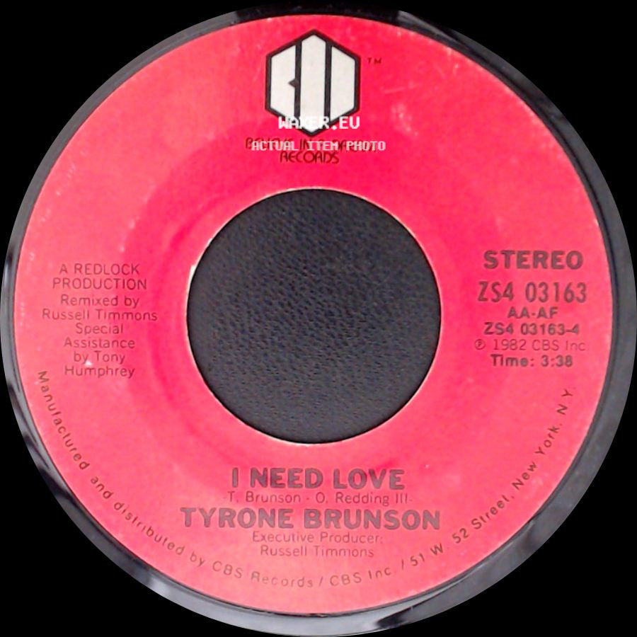 Tyrone Brunson - The Smurf / I Need Love side B
