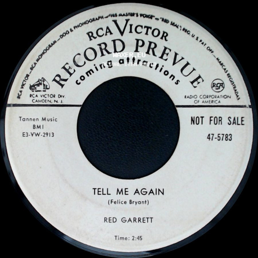Red Garrett - Long Gone / Tell Me Again side B
